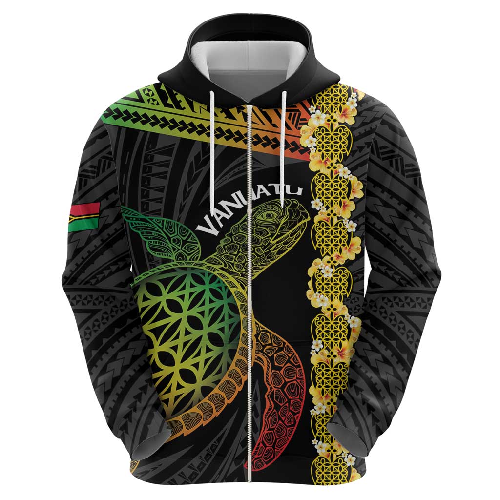 Vanuatu Sand Drawing Turtle Hoodie Happy Independence Day