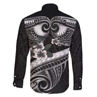 Black Polynesia Family Matching Short Sleeve Bodycon Dress and Hawaiian Shirt Tribal Pattern Tropical Frangipani LT14 - Polynesian Pride