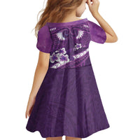 Purple Polynesia Family Matching Off Shoulder Short Dress and Hawaiian Shirt Tribal Pattern Tropical Frangipani LT14 - Polynesian Pride