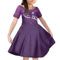 Purple Polynesia Family Matching Puletasi and Hawaiian Shirt Tribal Pattern Tropical Frangipani