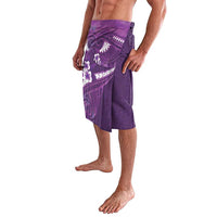 Purple Polynesia Lavalava Tribal Pattern Tropical Frangipani