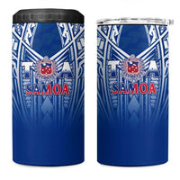 Samoa Rugby 4 in 1 Can Cooler Tumbler Toa Samoa Polynesian Pacific Navy Version LT14 One Size: 16 oz Navy Blue - Polynesian Pride