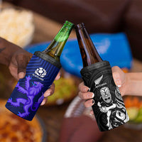 New Zealand and Scotland Rugby 4 in 1 Can Cooler Tumbler All Black Maori With Thistle Together LT14 - Polynesian Pride