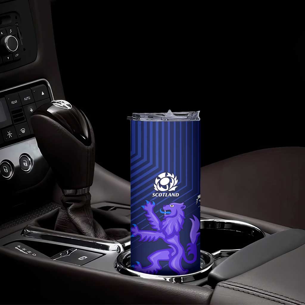 New Zealand and Scotland Rugby Skinny Tumbler All Black Maori With Thistle Together LT14 - Polynesian Pride