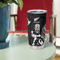 New Zealand and Scotland Rugby Tumbler Cup All Black Maori With Thistle Together LT14 - Polynesian Pride