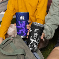 New Zealand and Scotland Rugby Tumbler Cup All Black Maori With Thistle Together LT14 - Polynesian Pride