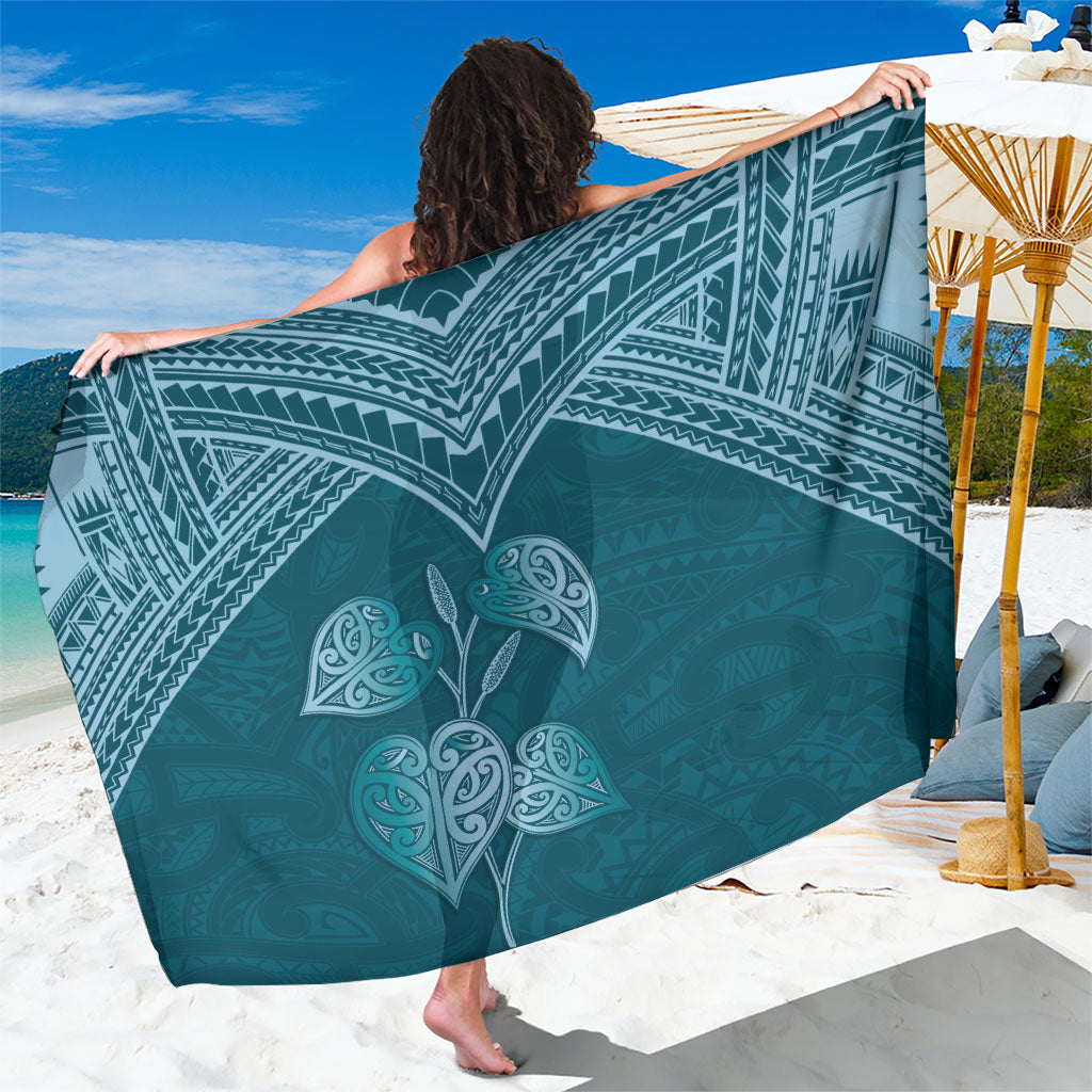 Cyan New Zealand Kawakawa Maori Ngaru Sarong LT14 One Size 44 x 66 inches Cyan - Polynesian Pride