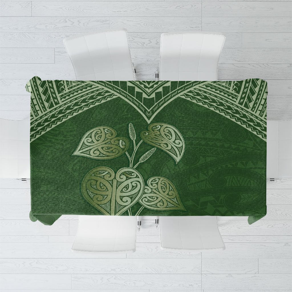 Green New Zealand Kawakawa Maori Ngaru Tablecloth LT14 Green - Polynesian Pride