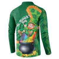 St Patrick's Day Hawaii Button Sweatshirt Hauoli Maoli Funny Shaka Leprechaun