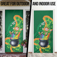 St Patrick's Day Hawaii Door Cover Hauoli Maoli Funny Shaka Leprechaun
