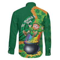 St Patrick's Day Hawaii Family Matching Puletasi and Hawaiian Shirt Hauoli Maoli Funny Shaka Leprechaun LT14 - Polynesian Pride