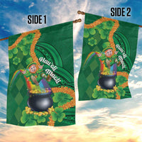 St Patrick's Day Hawaii Garden Flag Hauoli Maoli Funny Shaka Leprechaun