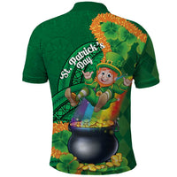 St Patrick's Day Hawaii Polo Shirt Hauoli Maoli Funny Shaka Leprechaun