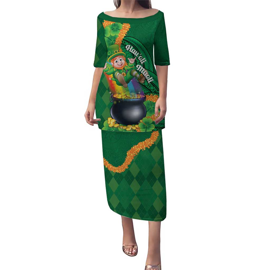 St Patrick's Day Hawaii Puletasi Hauoli Maoli Funny Shaka Leprechaun