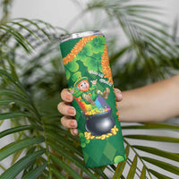 St Patrick's Day Hawaii Skinny Tumbler Hauoli Maoli Funny Shaka Leprechaun LT14 - Polynesian Pride