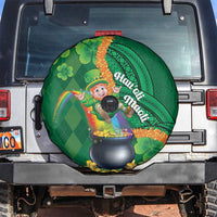 St Patrick's Day Hawaii Spare Tire Cover Hauoli Maoli Funny Shaka Leprechaun LT14 Green - Polynesian Pride