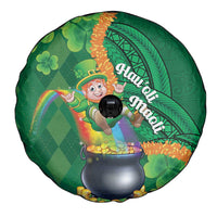 St Patrick's Day Hawaii Spare Tire Cover Hauoli Maoli Funny Shaka Leprechaun LT14 - Polynesian Pride