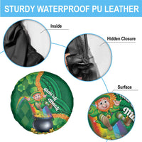 St Patrick's Day Hawaii Spare Tire Cover Hauoli Maoli Funny Shaka Leprechaun LT14 - Polynesian Pride