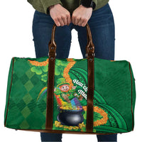 St Patrick's Day Hawaii Travel Bag Hauoli Maoli Funny Shaka Leprechaun LT14 Green - Polynesian Pride