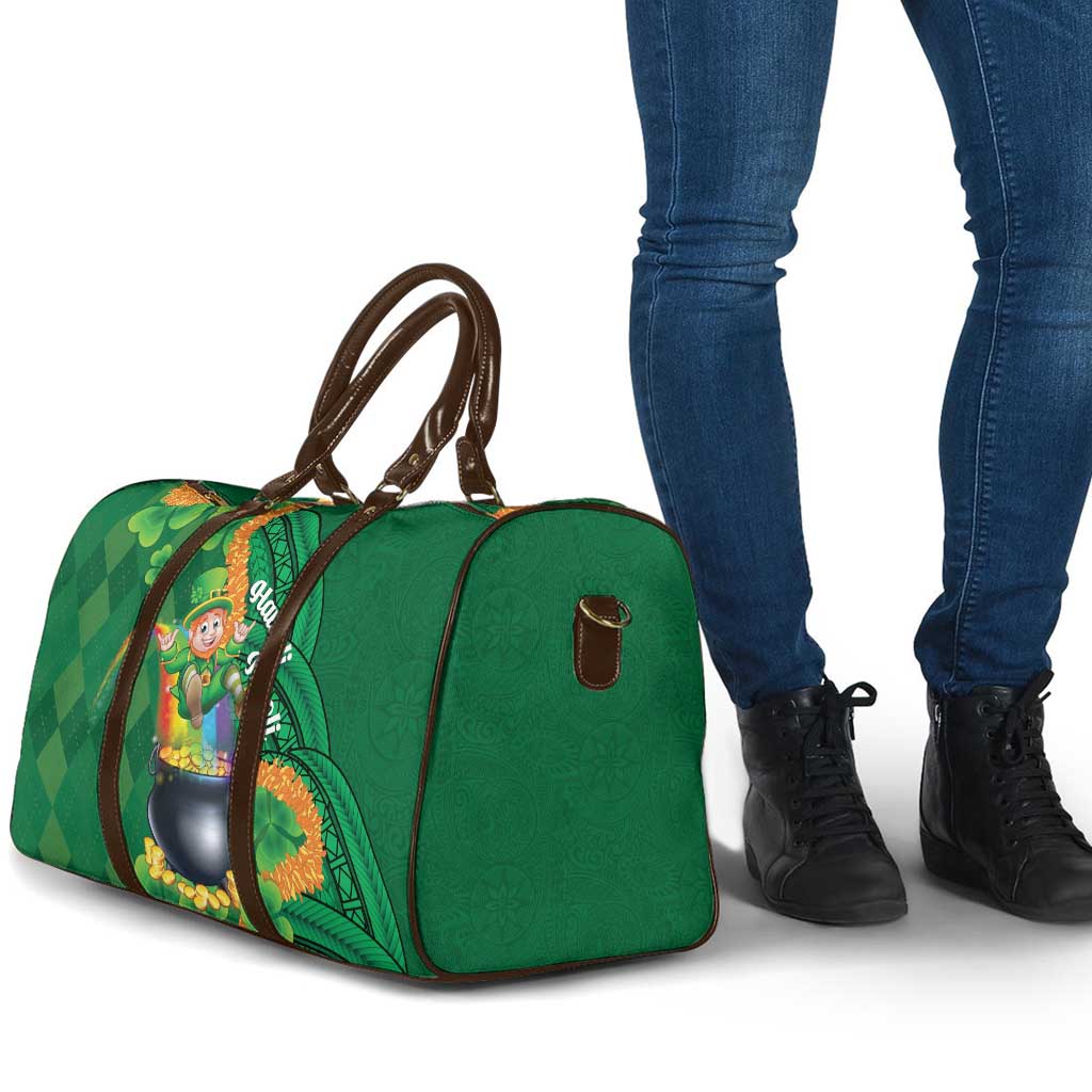 St Patrick's Day Hawaii Travel Bag Hauoli Maoli Funny Shaka Leprechaun LT14 - Polynesian Pride