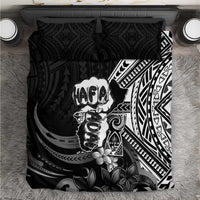 Hafa Adai Guam Discovery Day Bedding Set Chamorro Latte Stone Hand Black Version