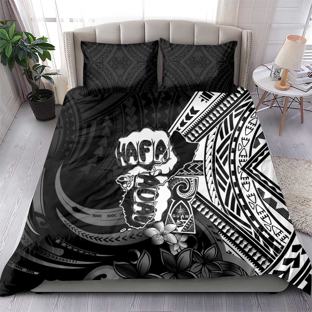 Hafa Adai Guam Discovery Day Bedding Set Chamorro Latte Stone Hand Black Version