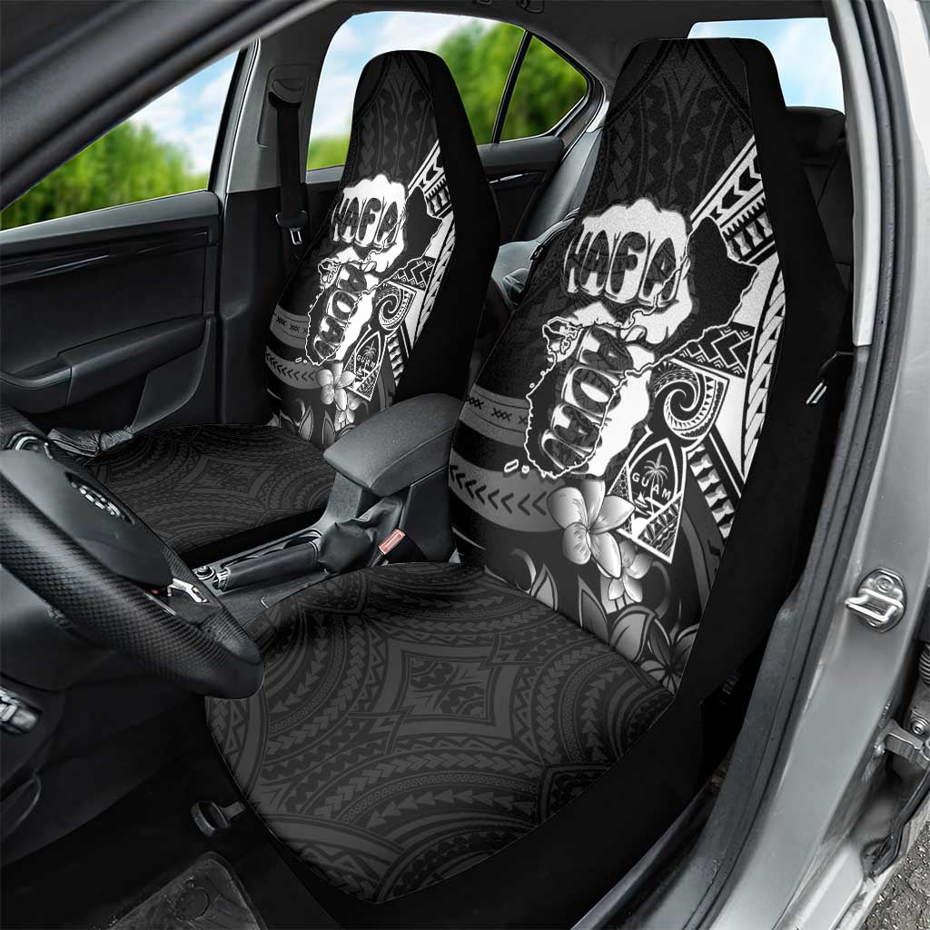 Hafa Adai Guam Discovery Day Car Seat Cover Chamorro Latte Stone Hand Black Version
