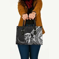 Hafa Adai Guam Discovery Day Leather Bag Chamorro Latte Stone Hand Black Version