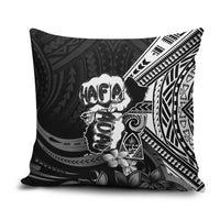 Hafa Adai Guam Discovery Day Pillow Cover Chamorro Latte Stone Hand Black Version