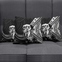Hafa Adai Guam Discovery Day Pillow Cover Chamorro Latte Stone Hand Black Version