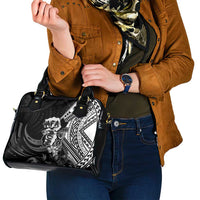 Hafa Adai Guam Discovery Day Shoulder Handbag Chamorro Latte Stone Hand Black Version