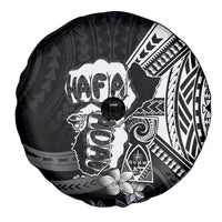 Hafa Adai Guam Discovery Day Spare Tire Cover Chamorro Latte Stone Hand Black Version