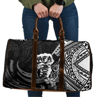 Hafa Adai Guam Discovery Day Travel Bag Chamorro Latte Stone Hand Black Version LT14 Black - Polynesian Pride