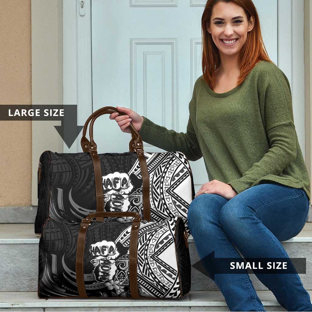 Hafa Adai Guam Discovery Day Travel Bag Chamorro Latte Stone Hand Black Version LT14 - Polynesian Pride