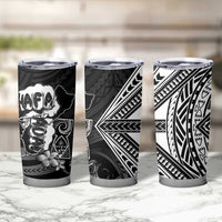 Hafa Adai Guam Discovery Day Tumbler Cup Chamorro Latte Stone Hand Black Version LT14 - Polynesian Pride