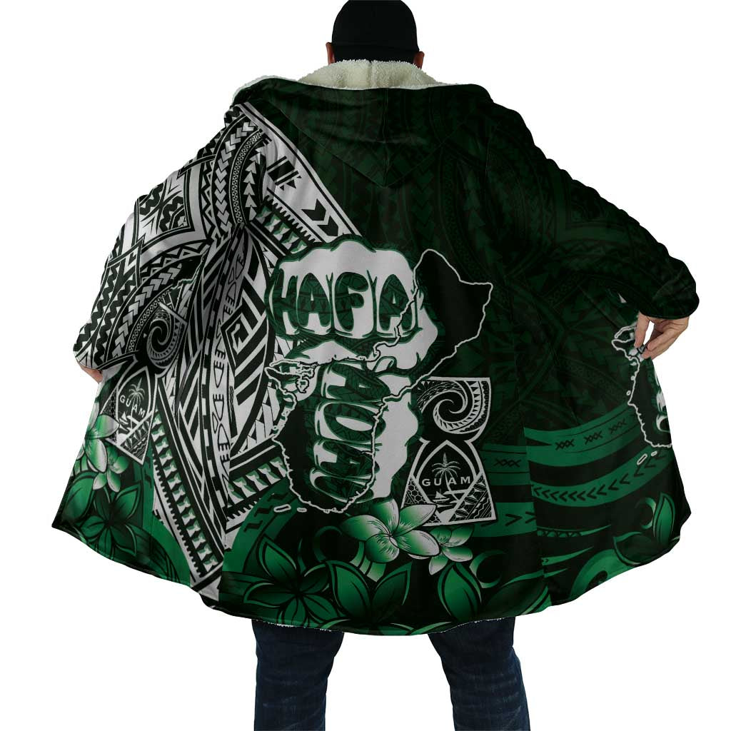 Hafa Adai Guam Discovery Day Cloak Chamorro Latte Stone Hand Green Version