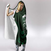 Hafa Adai Guam Discovery Day Hooded Blanket Chamorro Latte Stone Hand Green Version