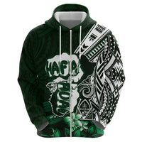 Hafa Adai Guam Discovery Day Hoodie Chamorro Latte Stone Hand Green Version LT14 - Polynesian Pride