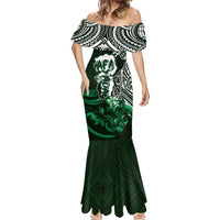 Hafa Adai Guam Discovery Day Mermaid Dress Chamorro Latte Stone Hand Green Version