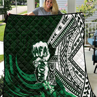 Hafa Adai Guam Discovery Day Quilt Chamorro Latte Stone Hand Green Version