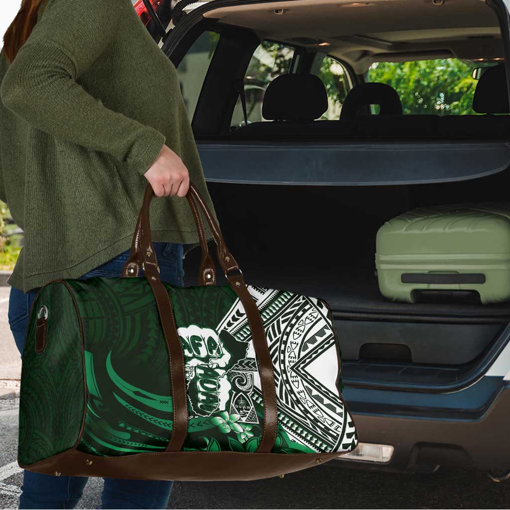 Hafa Adai Guam Discovery Day Travel Bag Chamorro Latte Stone Hand Green Version
