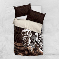 Hafa Adai Guam Discovery Day Bedding Set Chamorro Latte Stone Hand Brown Version