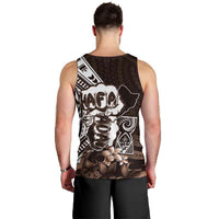 Hafa Adai Guam Discovery Day Men Tank Top Chamorro Latte Stone Hand Brown Version