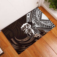 Hafa Adai Guam Discovery Day Rubber Doormat Chamorro Latte Stone Hand Brown Version