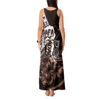 Hafa Adai Guam Discovery Day Tank Maxi Dress Chamorro Latte Stone Hand Brown Version