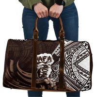 Hafa Adai Guam Discovery Day Travel Bag Chamorro Latte Stone Hand Brown Version