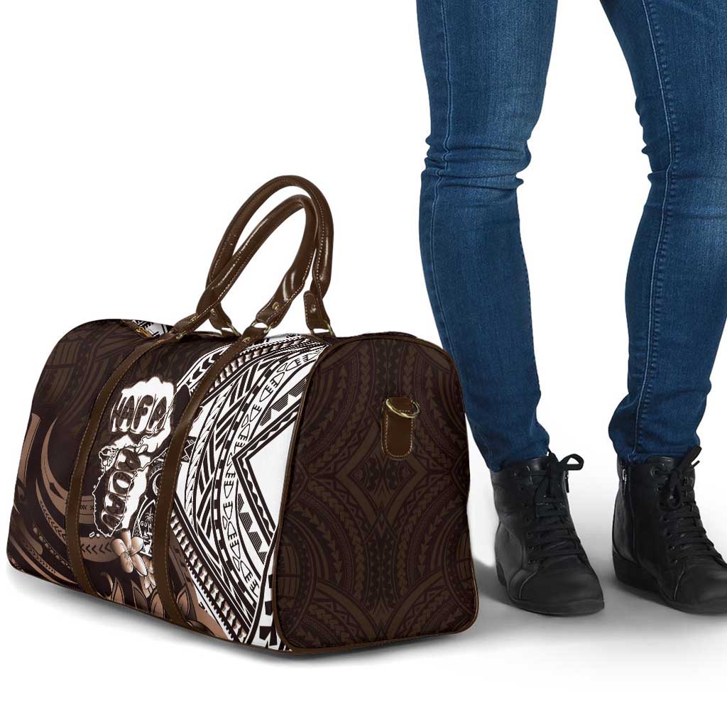 Hafa Adai Guam Discovery Day Travel Bag Chamorro Latte Stone Hand Brown Version