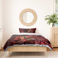 Personalised Polynesia Zodiac Aries Bedding Set Galaxy Polynesian Pattern Chest Tattoo Style