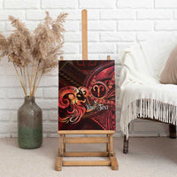 Personalised Polynesia Zodiac Aries Canvas Wall Art Galaxy Polynesian Pattern Chest Tattoo Style