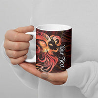 Personalised Polynesia Zodiac Aries Ceramic Mug Galaxy Polynesian Pattern Chest Tattoo Style